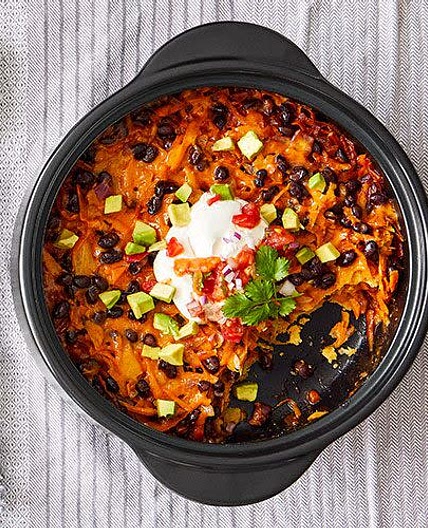 Sweet Potato Black Bean Enchilada Casserole