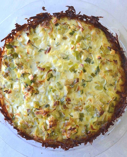 Potato-Crusted Leek and Feta Quiche — Unwritten Recipes