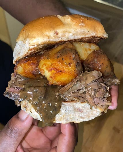 Hot Cross Bun Lamb Burger 