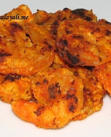 Pan fried shrimp masala