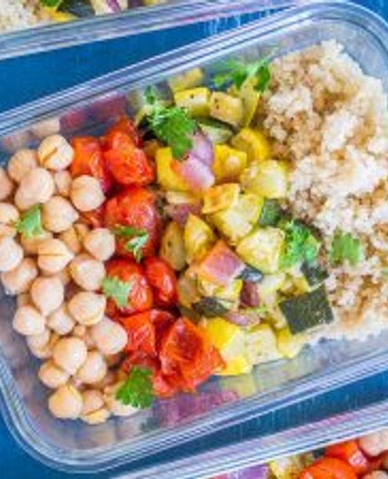 Roasted Summer Vegetable Meal Prep Bowls