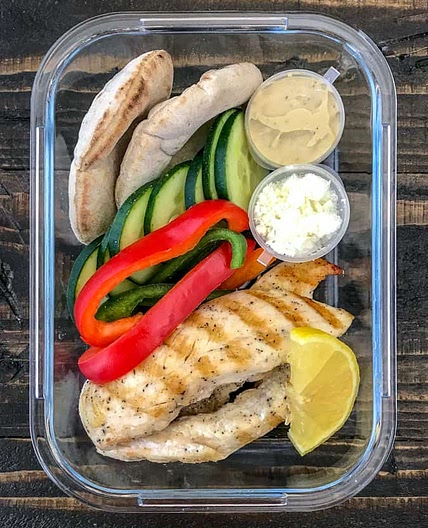 Grilled Chicken and Hummus Meal Prep