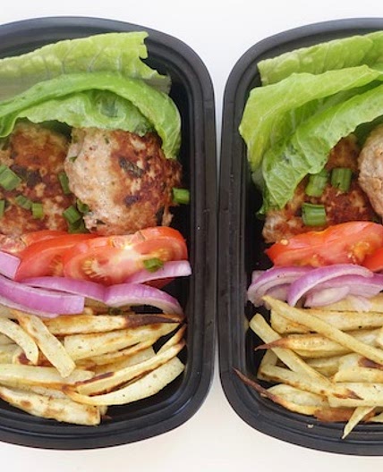 Turkey Burgers With Sweet Potato Fries Meal Prep