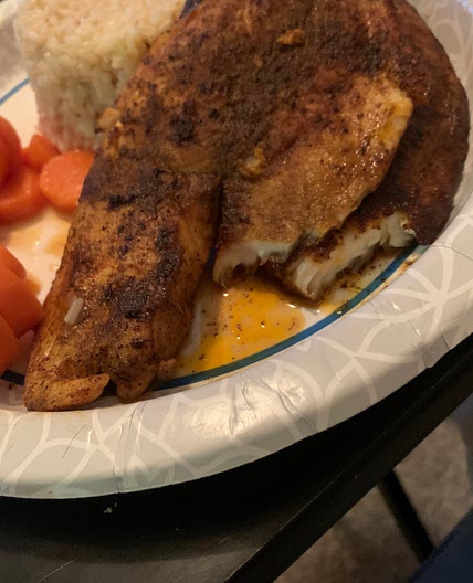 Blackened Catfish and Spicy Rice
