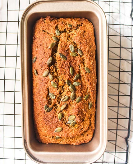 Vegan Oatmeal Banana Pumpkin Bread