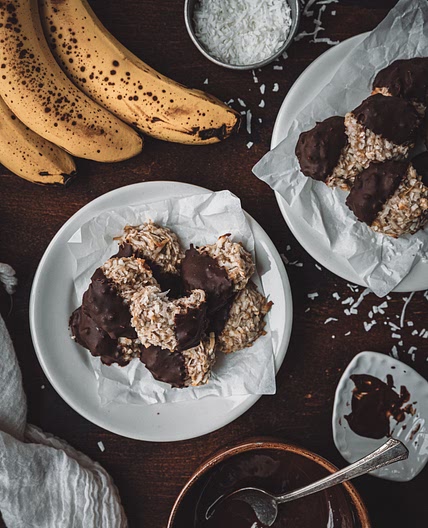 3-Ingredient Chocolate Covered Banana Cookies