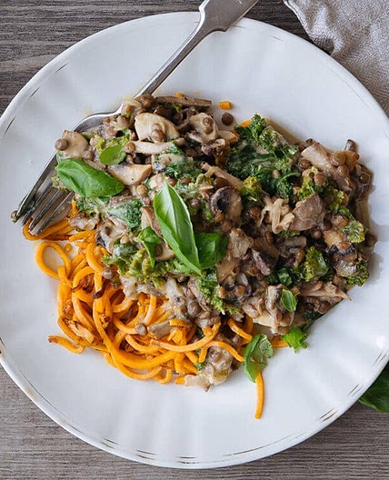 MC - Garlic mushroom, lentils & sweet potato