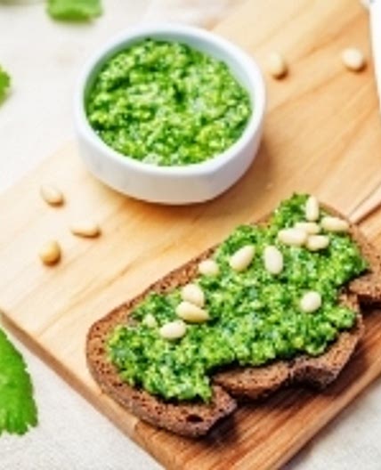 Nut pesto, inexpensive version of the famous Italian sauce