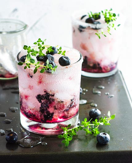 Blueberry Thyme Mojito