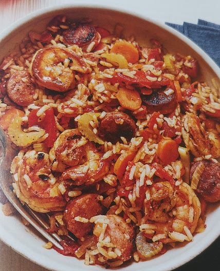 Cajun shrimp and sausage skillet