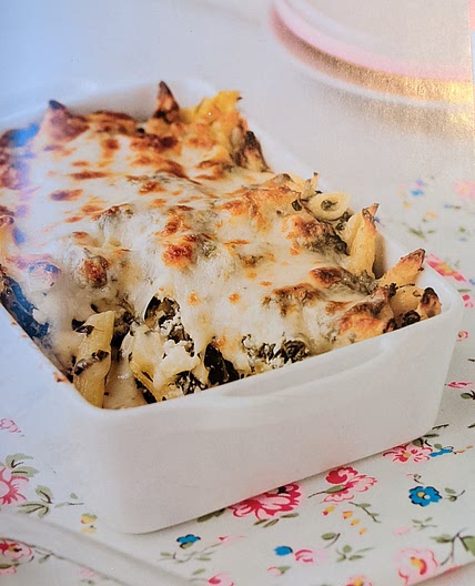 Baked Penne with Spinach & Cheese