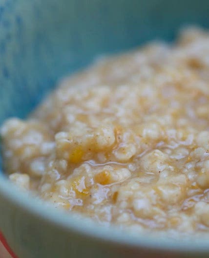 Peach baby oatmeal