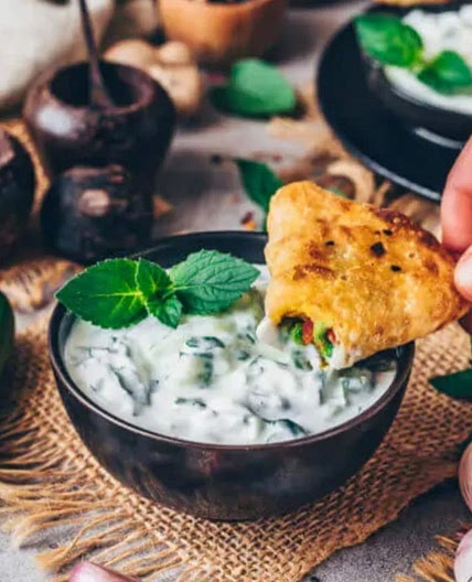 Vegan Raita (Indian Yogurt Sauce) - Bianca Zapatka