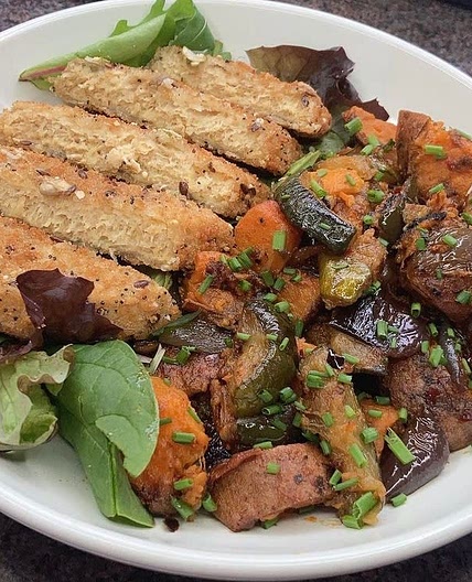 Mediterranean Vegetables w Seitan Slice