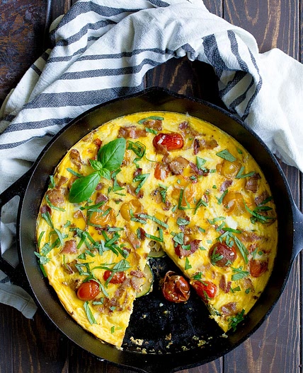 Crustless Zucchini Tomato Pie