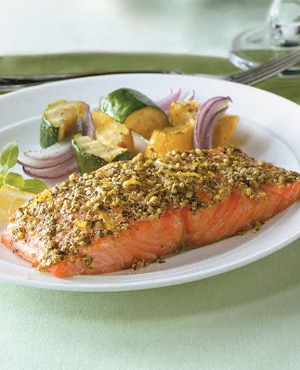 Baked Pesto Salmon