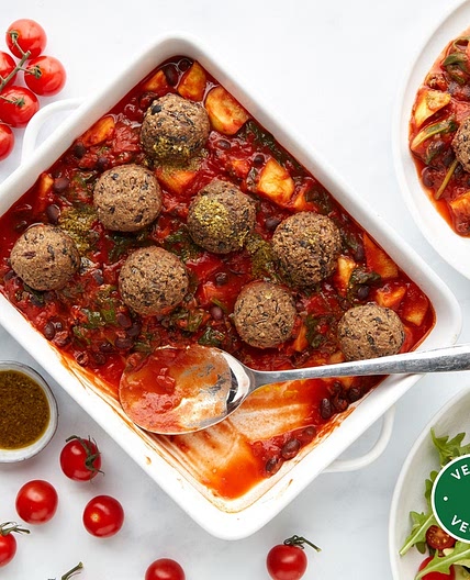 MC - Quinoa and black bean meatballs with tomato sauce