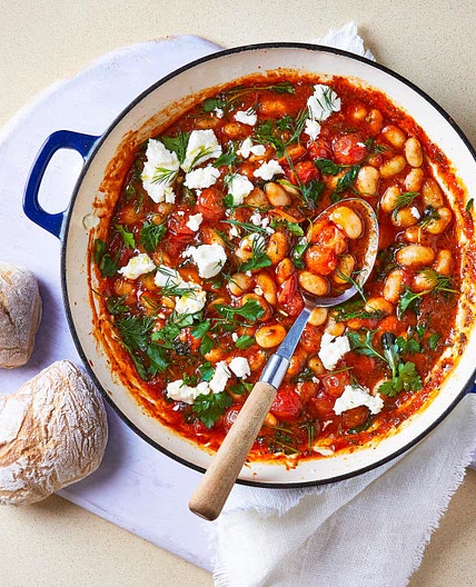 G - Greek Bean Stew With Feta & Kale