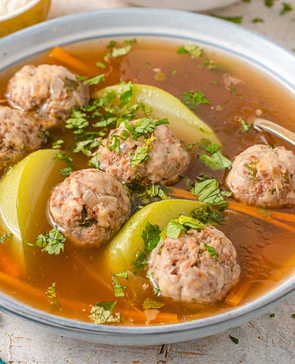 Sopa de Albondigas - Healthy Meatball Soup
