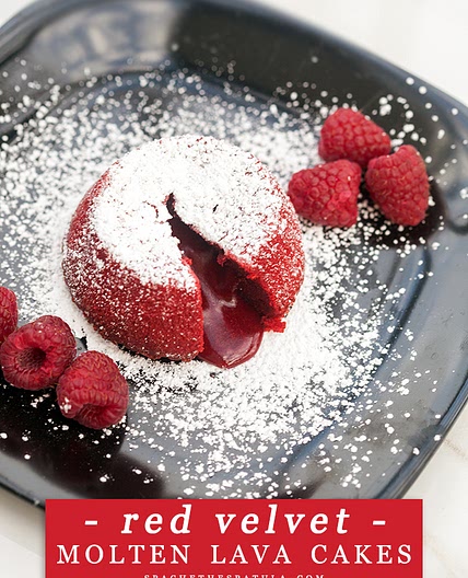 Red Velvet Molten Lava Cakes