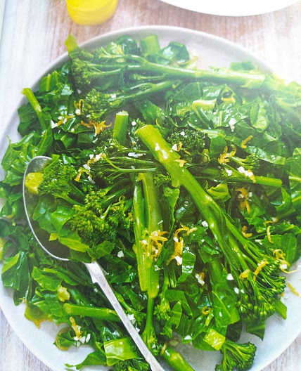 Spring Greens with lemon dressing