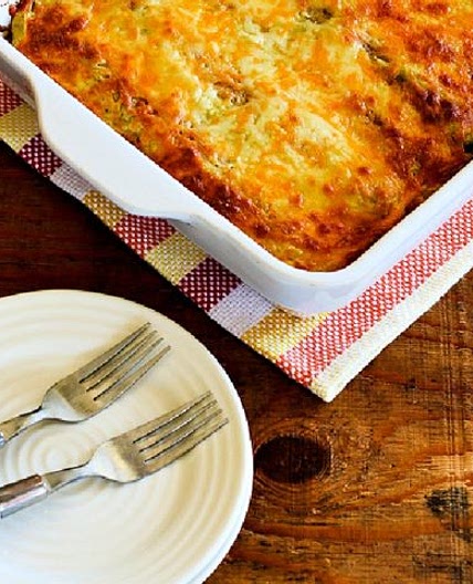 Low-Carb Green Chile Chicken Enchilada Casserole