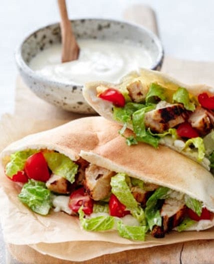 Chicken Caesar Salad Pitas