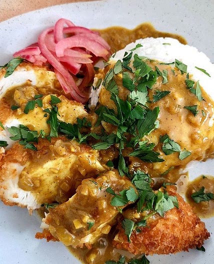 How to make Wagamama Chicken Kastu Curry at home! Check out CaughtSnackin on TikTok to see how it's made and follow here for more recipes 🤓 . . . Ingredients: For the katsu sauce: ½ an onion, 1 clove of garlic, 1 knob of ginger, ½ tsp turmeric, 1 tsp gara