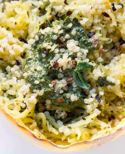 Pesto Spaghetti Squash