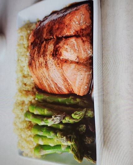 Baked Maple Balasmic Salmon or Trout