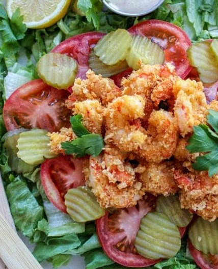 Low Carb Shrimp Po' Boy Salad