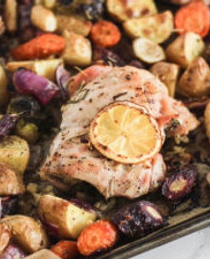 Meal Prep Sheet Pan Lemon Chicken