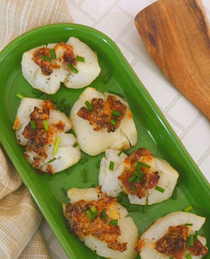 Bacon Crusted Crushed Turnips