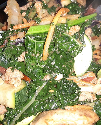 Kale turkey stirfry