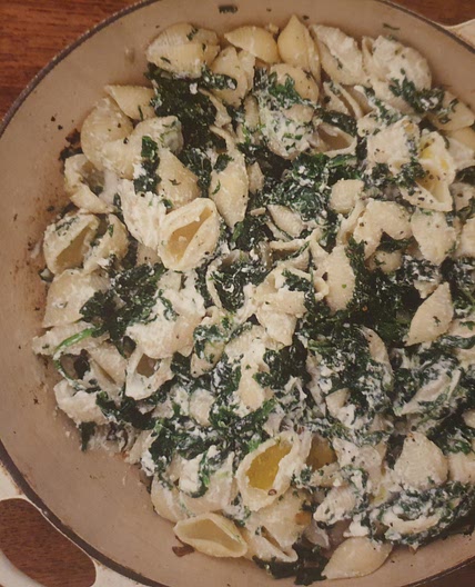 Conchiglie with Spinach