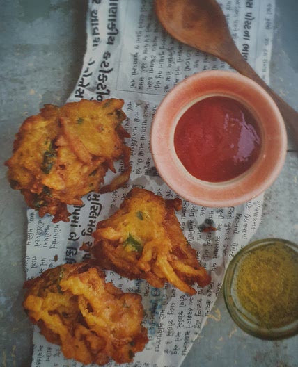Onion bhajias