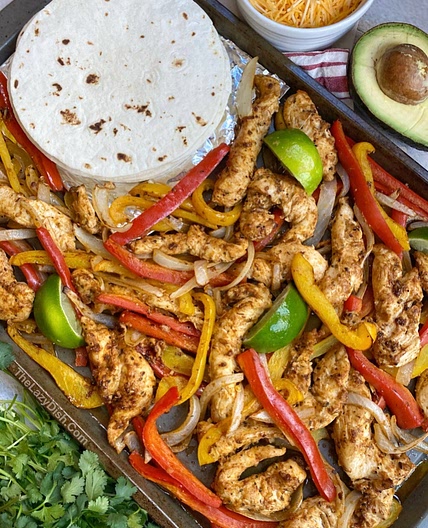 Oven Baked Sheet Pan Chicken Fajitas