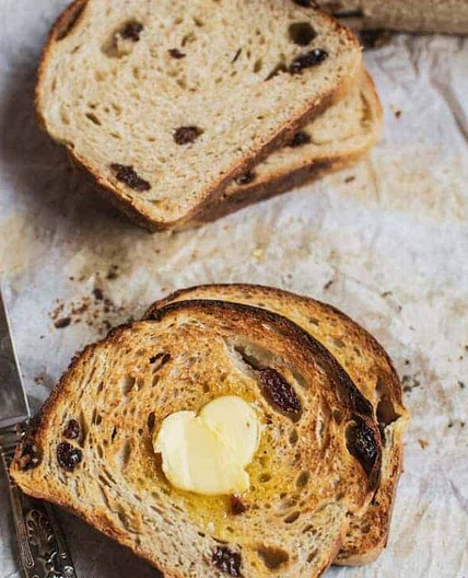 Sourdough Cinnamon Raisin Bread