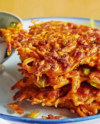 Carrot and coriander fritters