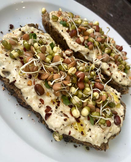 Houmous & Sprouted Lentil Toast 