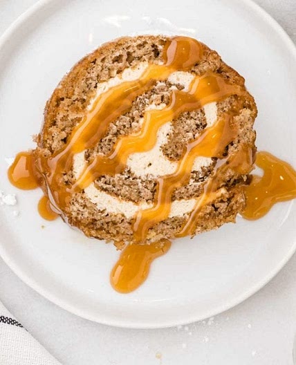 Caramel Banana Cake Roll