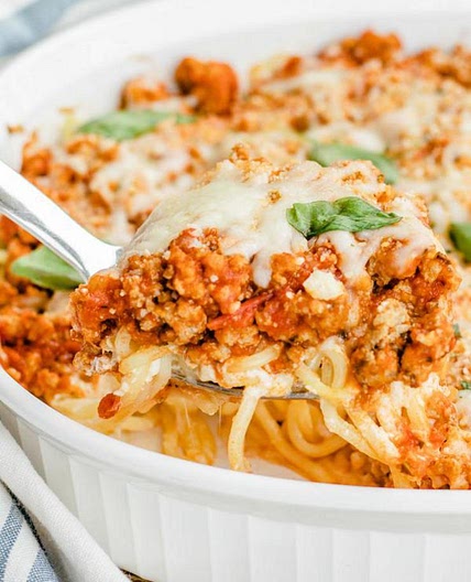 Keto Baked Cream Cheese Spaghetti