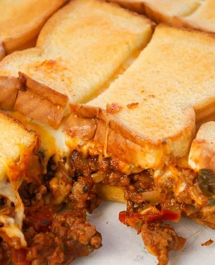 Beef Taco Grilled Cheese Casserole