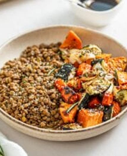 Roasted Vegetable Lentil Salad