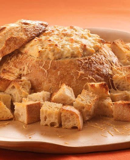 Bread Bowl Artichoke Dip