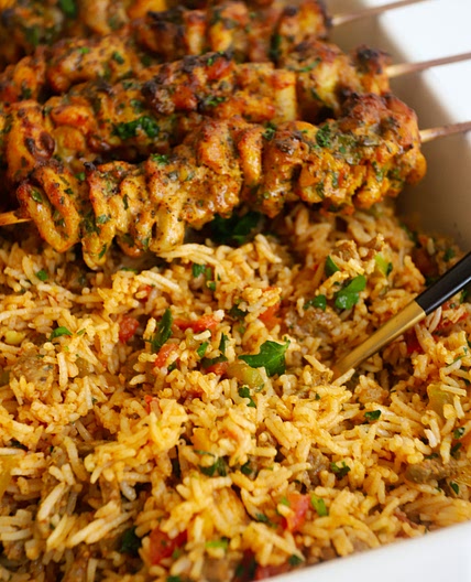 Rainbow Rice with Steak and Peppers