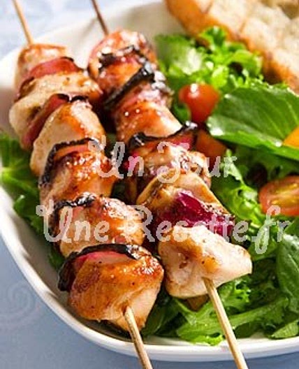 Brochettes de poulet au barbecue