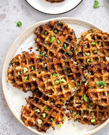 Indian Spiced Vegan Potato Quinoa Waffles