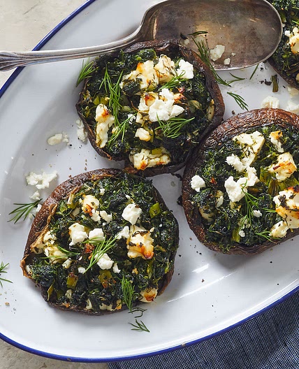 Spanakopita-Stuffed Portobello Mushrooms