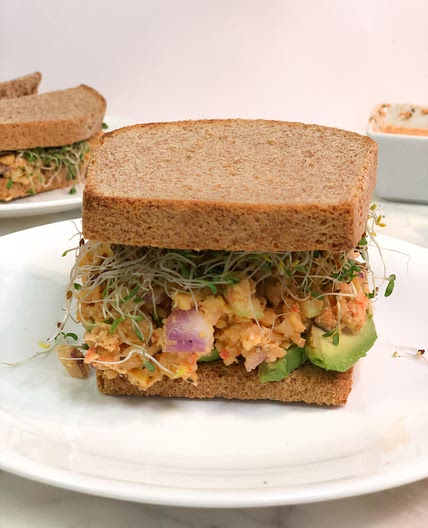 Spicy Chickpea Tuna Sandwich